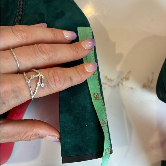 Christian Louboutin Movida jade green crushed velvet booties size 36 - Picture 4 of 7